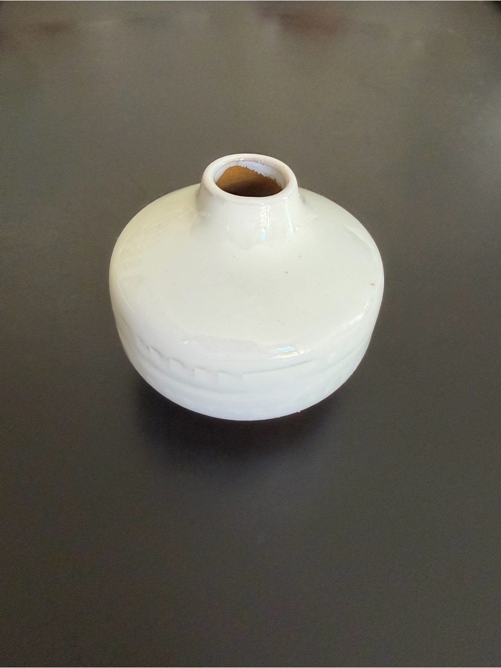 Vintage Bo Melander Danmark Miniature White Ceramic Bud Vase